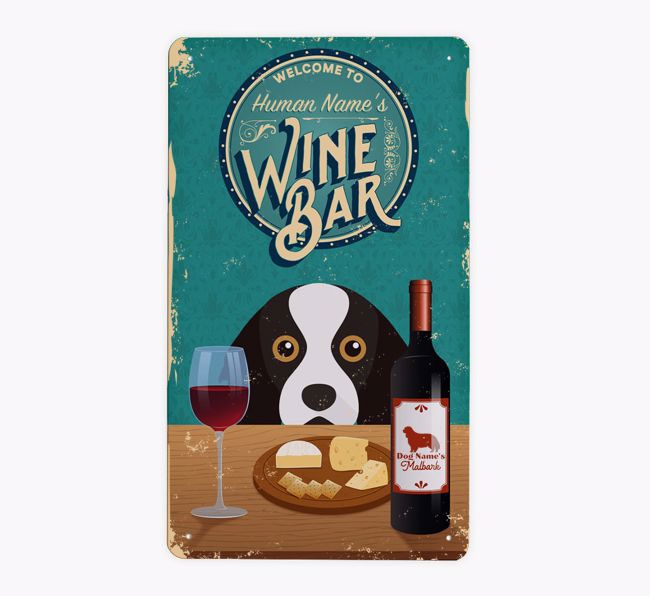 Wine Bar: Personalised {breedFullName} Metal Sign